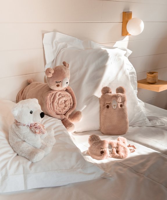 Plaid bébé fille uni avec enveloppe doudou 2 en 1 vue6 - GEMO - GEMO