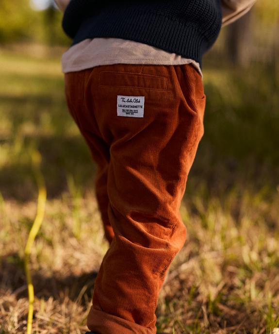 Pantalon en velours côtelé avec taille ajustable bébé garçon - LuluCastagnette vue4 - LULUCASTAGNETTE - GEMO