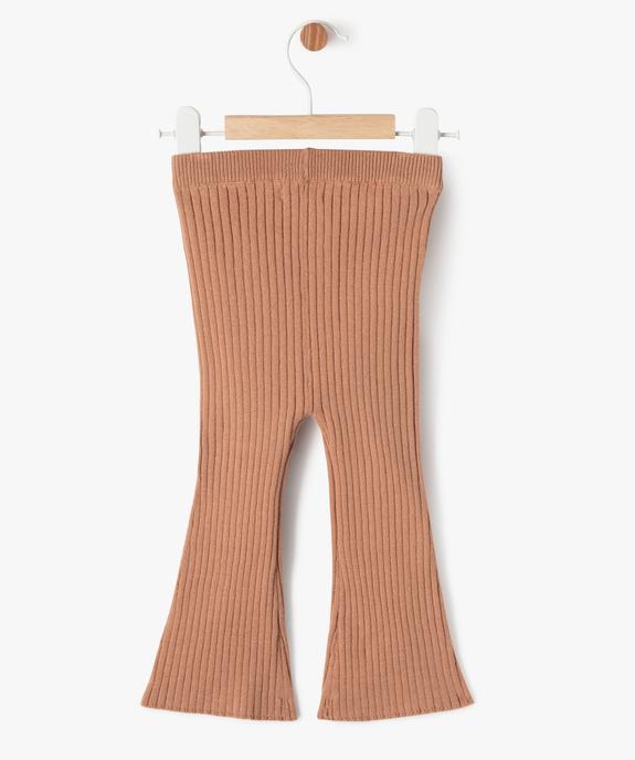 Pantalon en maille côtelée coupe flare bébé fille vue3 - GEMO(BEBE DEBT) - GEMO