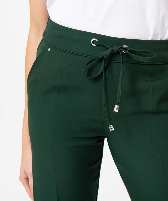 Pantalon femme en maille souple à plis vue2 - GEMO(FEMME PAP) - GEMO