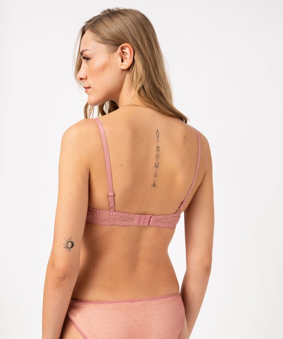 Soutien-gorge à armatures forme corbeille en dentelle vue2 - GEMO(HOMWR FEM) - GEMO