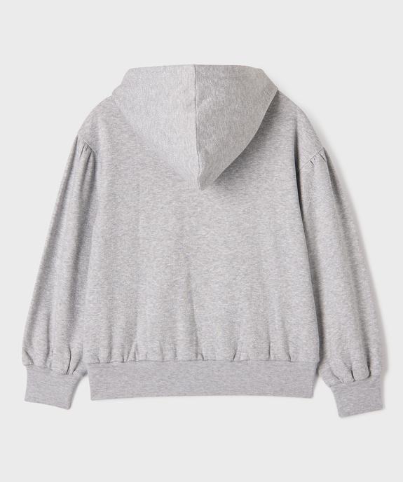 Sweat à capuche à motifs pois pailletés fille vue4 - GEMO (JUNIOR) - GEMO