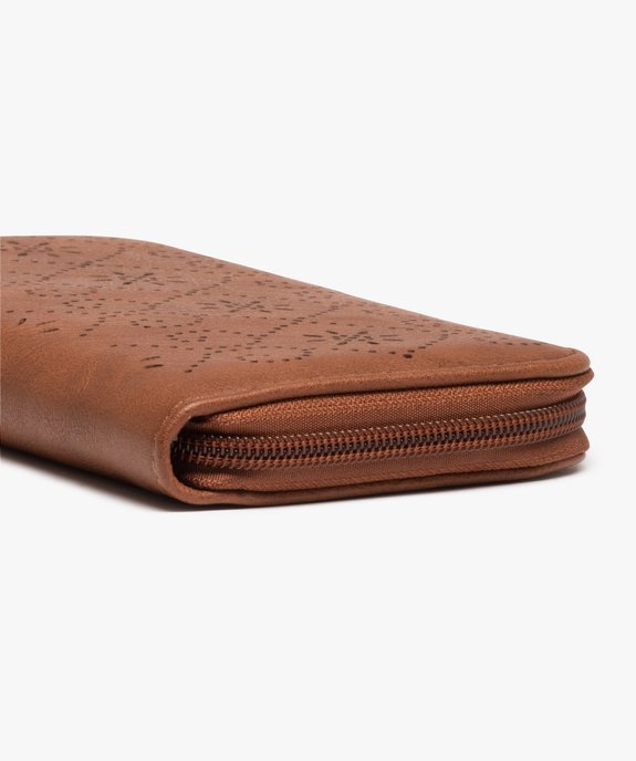 Portefeuille femme zippé avec motif ajouré vue2 - GEMO (ACCESS) - GEMO