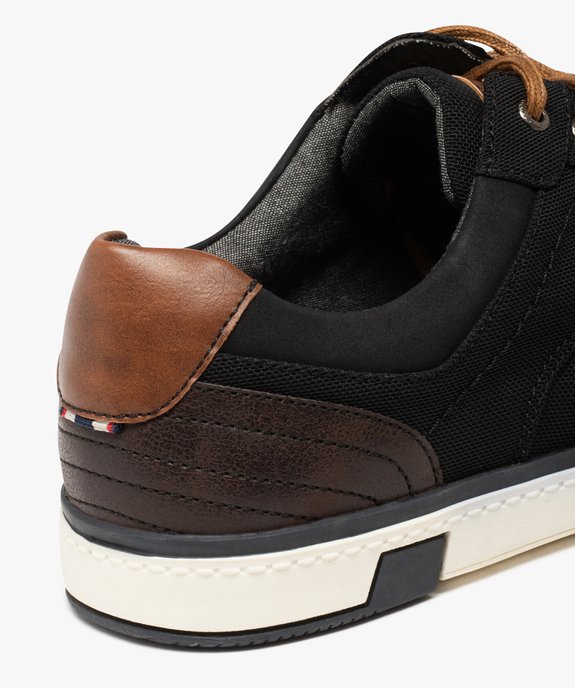Derbies homme dessus toile à semelle contrastée vue6 - GEMO(URBAIN) - GEMO