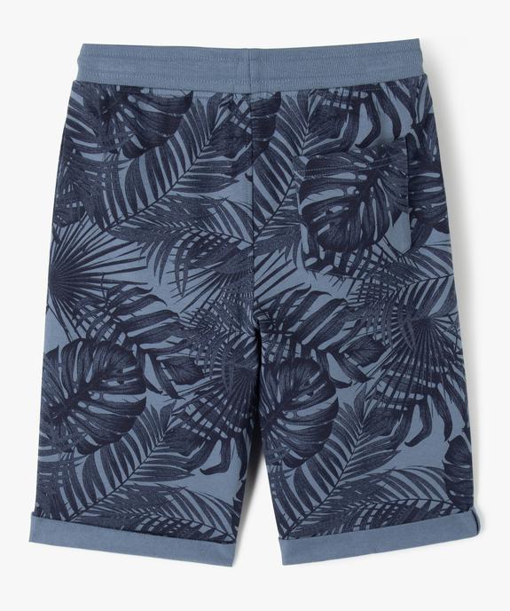 Bermuda en maille imprimé avec ceinture élastique garçon vue3 - GEMO (JUNIOR) - GEMO