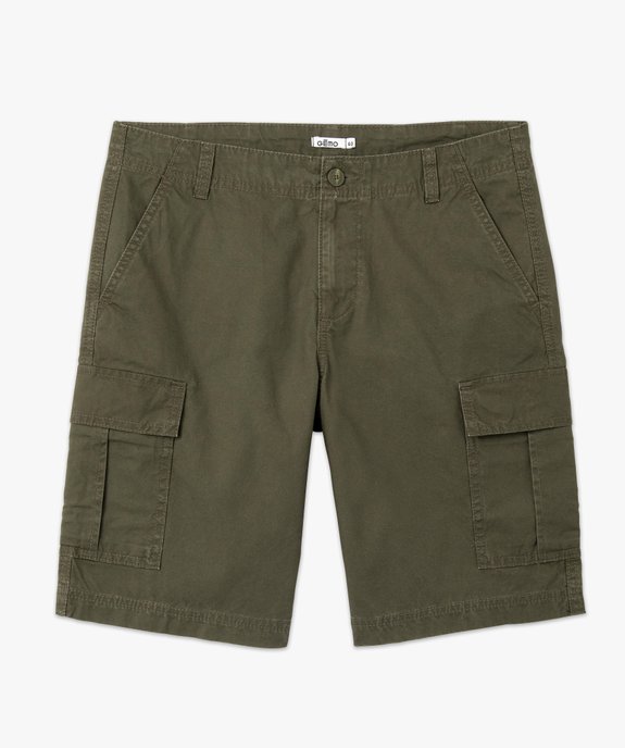 Bermuda cargo en toile homme vue8 - GEMO 4G HOMME - GEMO