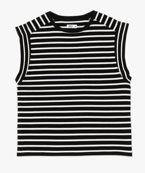 Tee-shirt manches courtes à rayures femme vue4 - GEMO 4G FEMME - GEMO