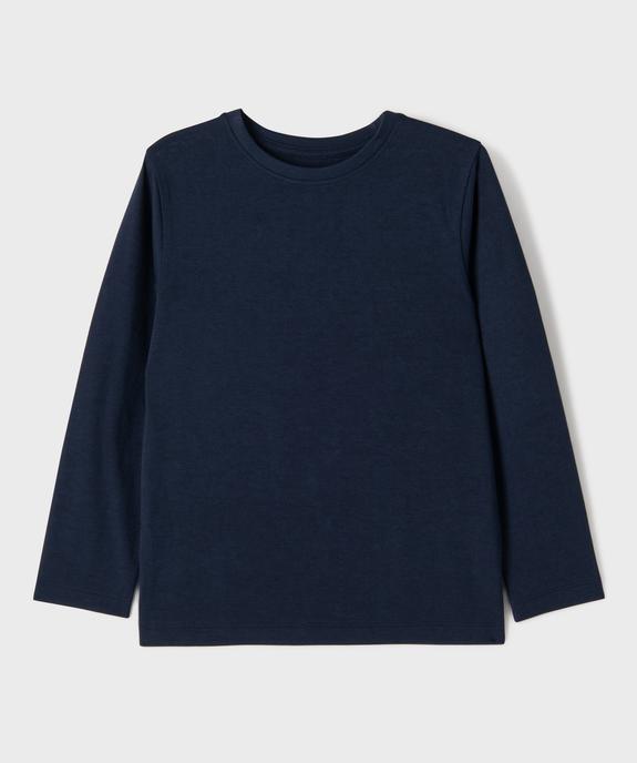 Tee-shirt manches longues uni garçon vue1 - GEMO 4G GARCON - GEMO