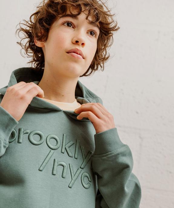 Sweat à capuche avec motif garçon vue2 - GEMO (JUNIOR) - GEMO