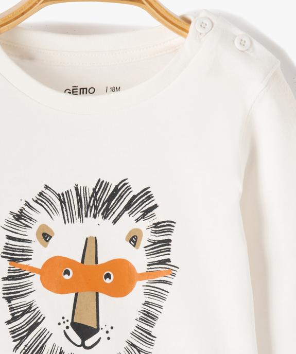 Tee-shirt bébé garçon à manches longues avec motif vue2 - GEMO(BEBE DEBT) - GEMO
