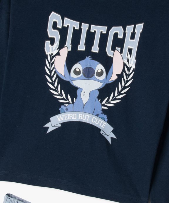 Pyjama 2 pièces en jersey de coton avec motif Stitch fille - Disney vue2 - LILO & STITCH - GEMO
