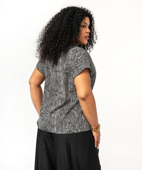 Blouse imprimée à manches courtes femme grande taille vue3 - GEMO 4G GT - GEMO