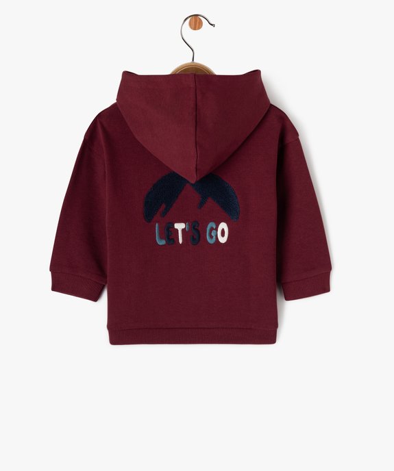 Sweat à capuche avec broderie poitrine bébé garçon vue3 - GEMO(BEBE DEBT) - GEMO