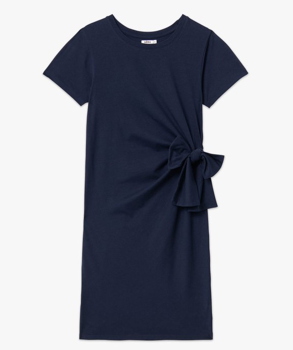 Robe tee-shirt femme avec noeud à la taille vue4 - GEMO(FEMME PAP) - GEMO
