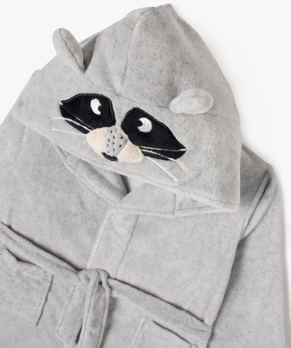 Robe de chambre en velours avec capuche raton laveur garçon vue2 - GEMO (ENFANT) - GEMO