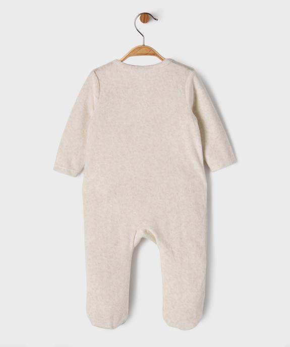 Pyjama en velours ouvert devant motif renard bébé garçon vue8 - GEMO(BEBE DEBT) - GEMO