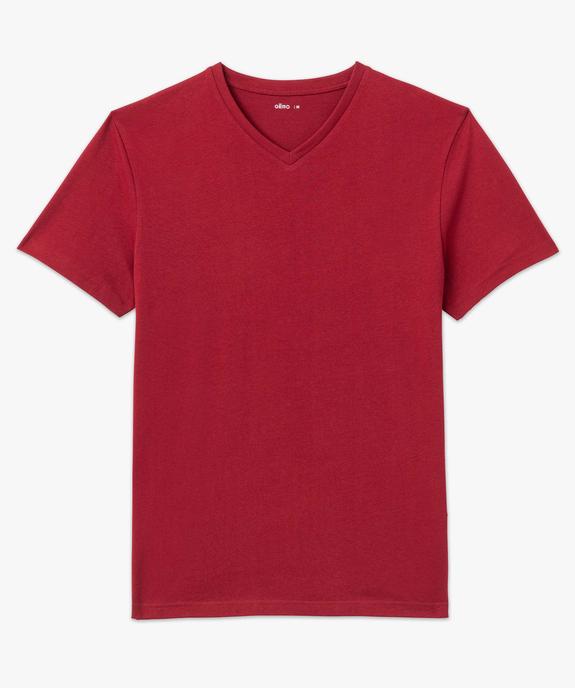 Tee-shirt à manches courtes et col V homme vue4 - GEMO 4G HOMME - GEMO