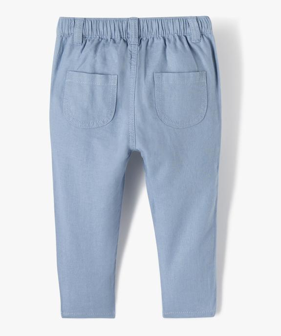 Pantalon bébé garçon élégant en lin vue3 - GEMO 4G BEBE - GEMO