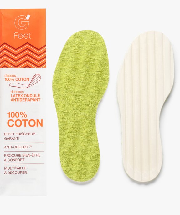 Semelles hygiène 100% coton multi-tailles vue2 - GEMO(ENTRETIEN) - GEMO