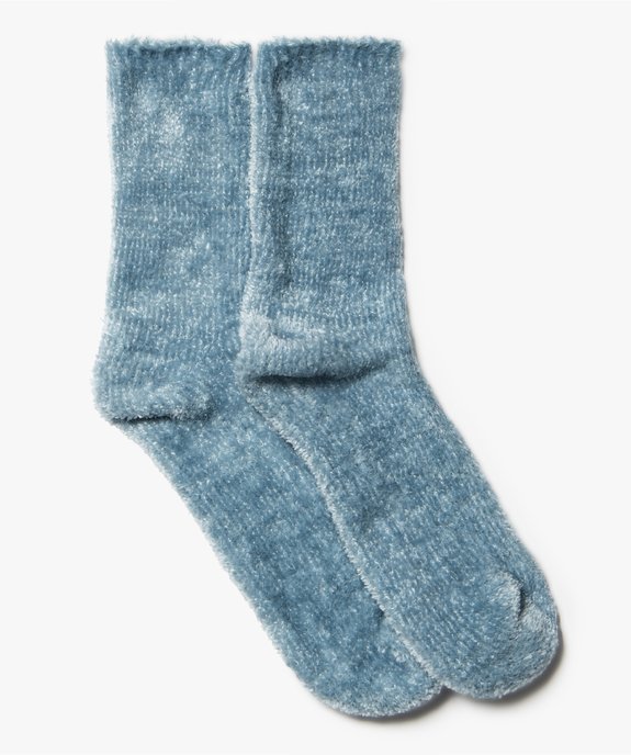 Chaussettes en maille chenille douce et épaisse femme vue1 - GEMO 4G FEMME - GEMO