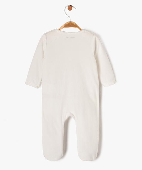 Pyjama velours motif panda ouverture devant  bébé vue6 - GEMO 4G BEBE - GEMO