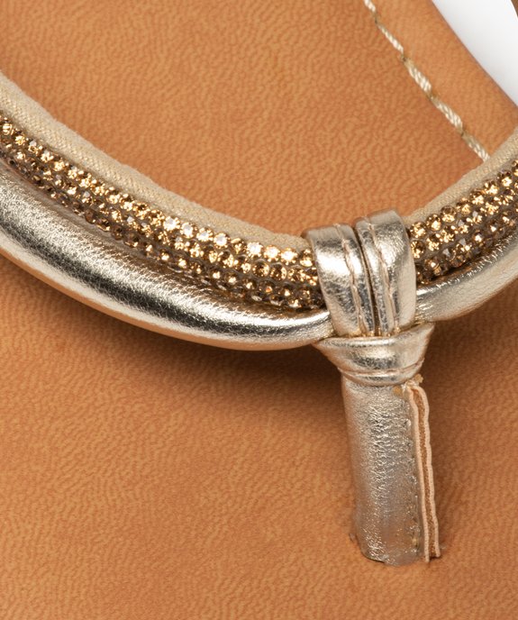Tongs femme à talon plat et brides strass vue6 - GEMO (CASUAL) - GEMO