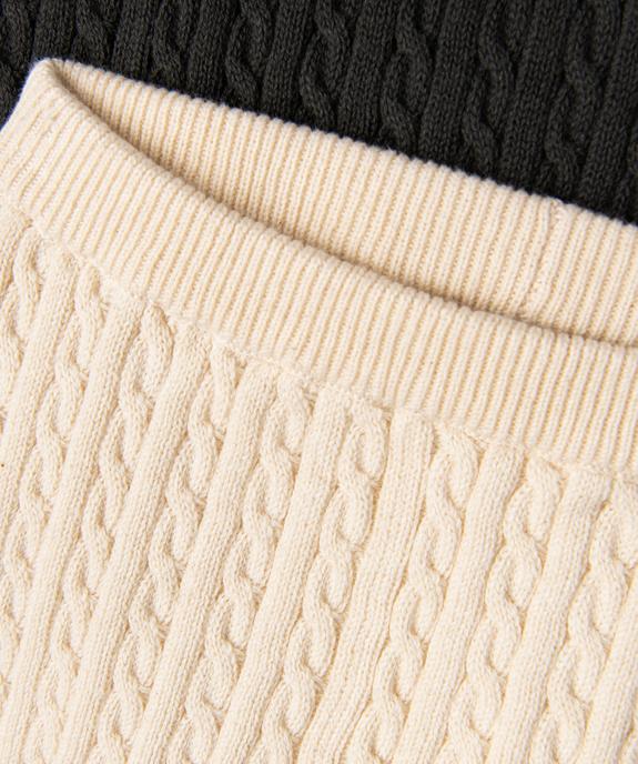 Pantalon en maille torsadée bébé (lot de 2) vue2 - GEMO(BB COUCHE) - GEMO