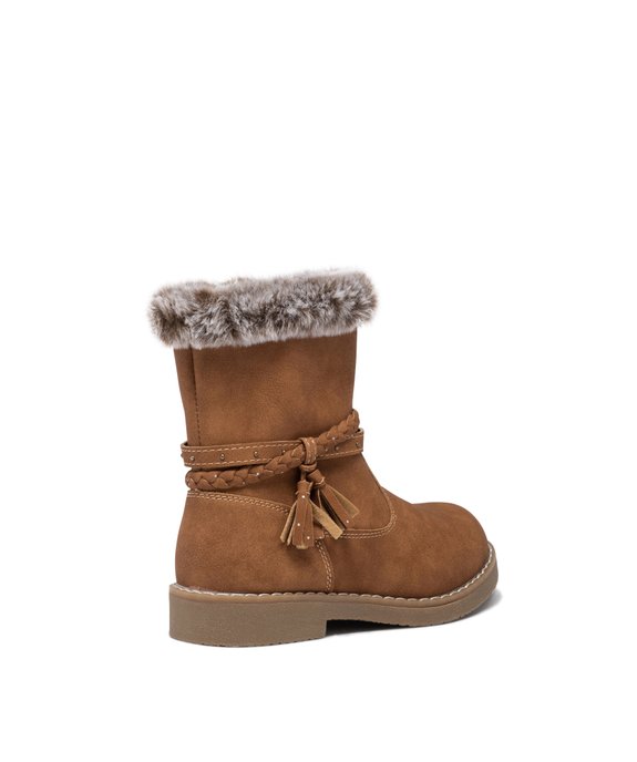 Boots fourrées à brides et zip pratique fille vue5 - GEMO (ENFANT) - GEMO