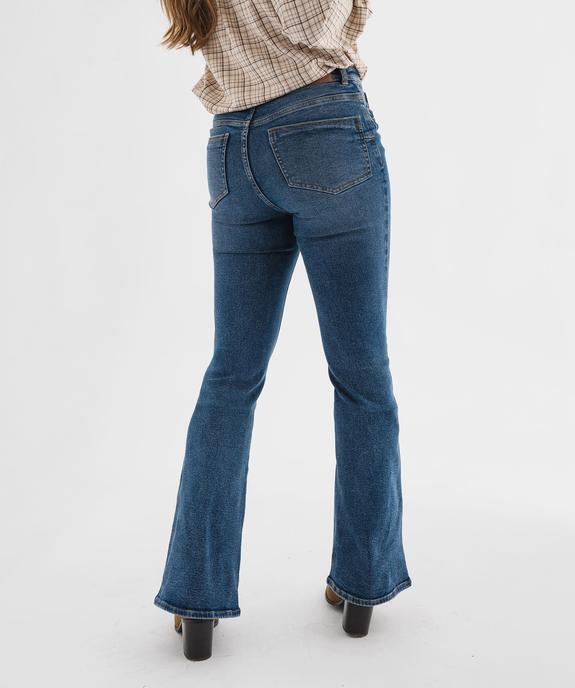 Jean bootcut taille haute en denim stretch femme vue3 - GEMO 4G FEMME - GEMO