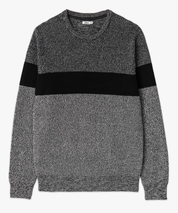 Pull grosse maille chinée multicolore homme vue4 - GEMO (HOMME) - GEMO