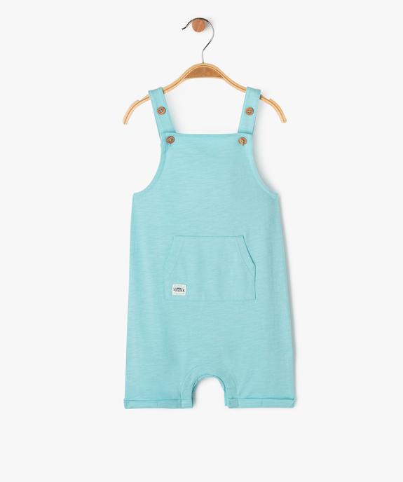 Salopette courte bébé garçon en jersey de coton vue1 - GEMO 4G BEBE - GEMO