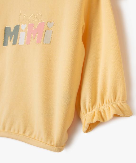 Sweat à motifs fleuris bébé fille vue3 - GEMO 4G BEBE - GEMO