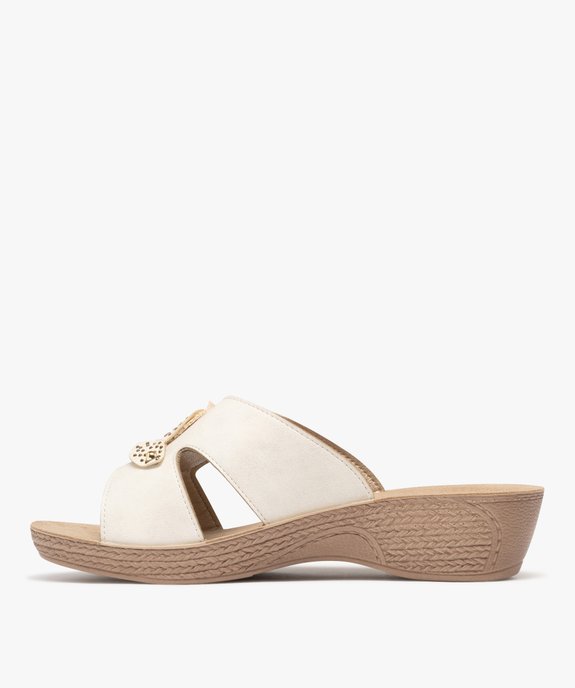 Sandales confort forme mule femme avec fermeture scratch vue3 - G'FLEX - GEMO