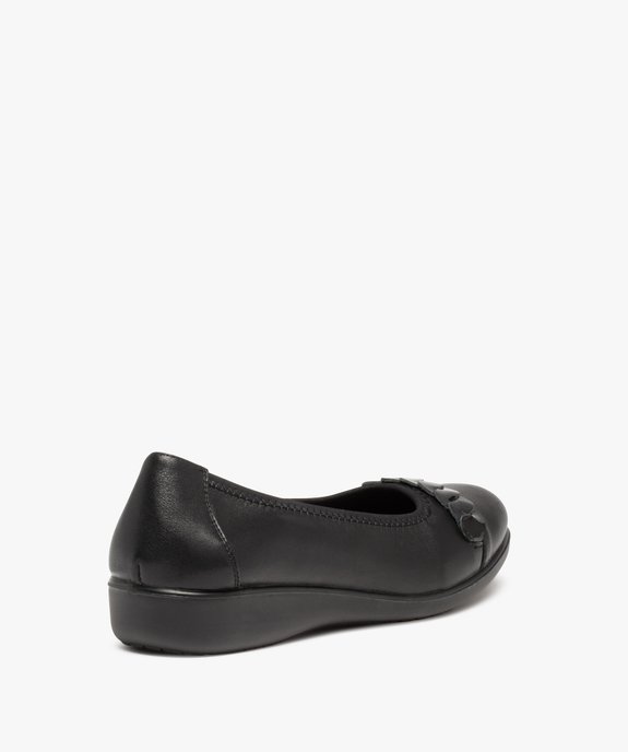 Ballerines confort femme dessus cuir uni à bride fantaisie  vue4 - GEMO (CONFORT) - GEMO