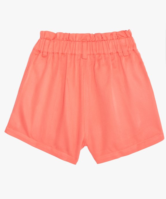 Short fille ample et fluide avec taille froncée vue4 - GEMO (ENFANT) - GEMO
