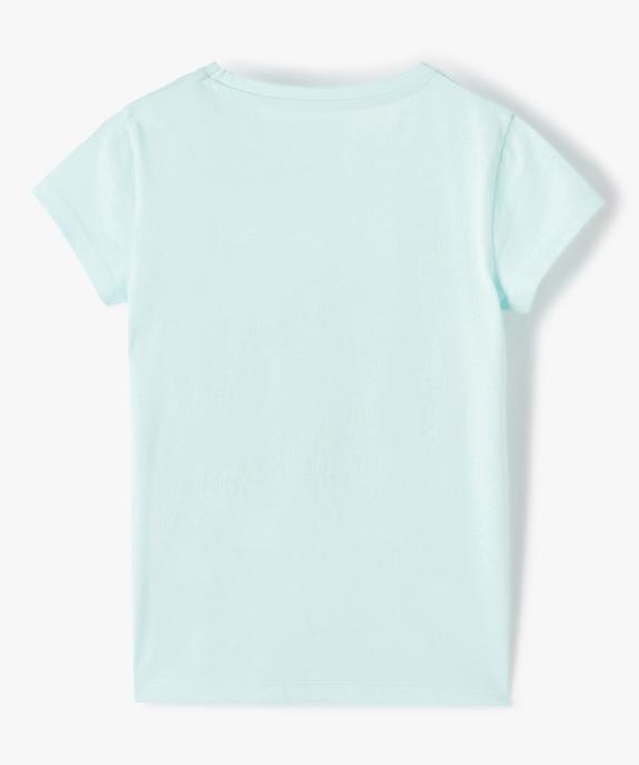 Tee-shirt fille à manches courtes imprimé panthère et paillettes vue3 - GEMO (ENFANT) - GEMO