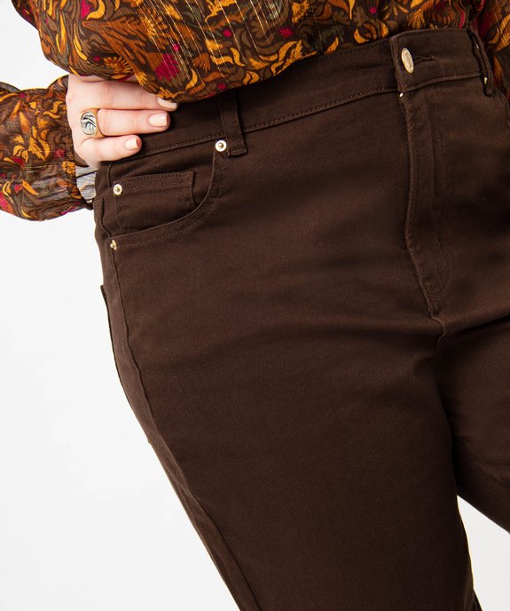 Pantalon 7/8ème en toile denim femme grande taille vue2 - GEMO (G TAILLE) - GEMO