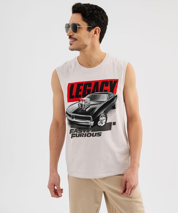 Débardeur avec motif voiture homme - Fast & Furious vue1 - FAST AND FURIOUS - GEMO