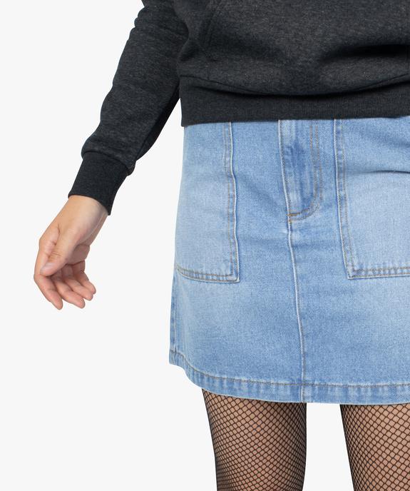 Jupe en jean pour femme avec larges poches vue2 - FOLLOW ME - GEMO