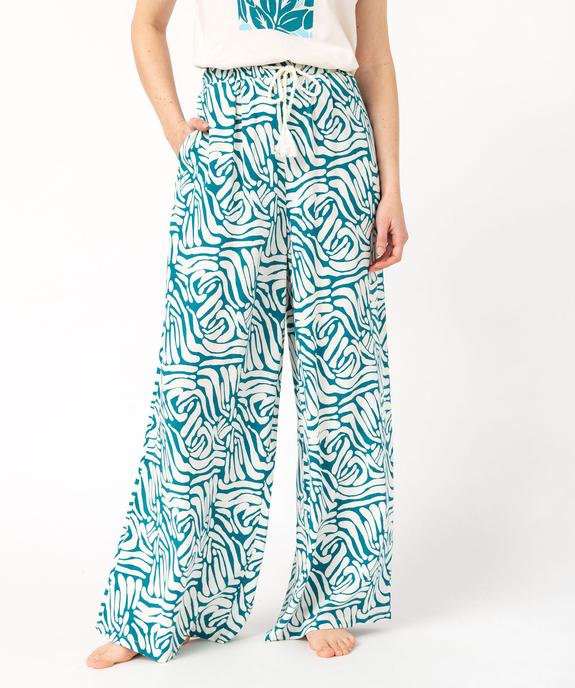 Pantalon de pyjama ample à motifs fleuris femme vue1 - GEMO 4G FEMME - GEMO