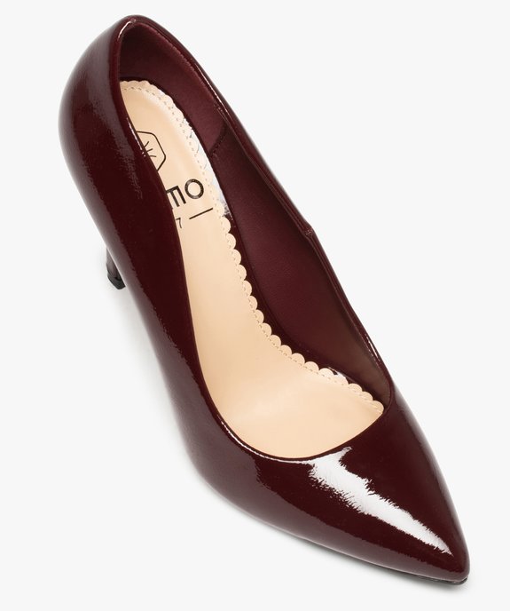 Escarpins femme vernis à talon aiguille et bout pointu vue5 - GEMO(URBAIN) - GEMO