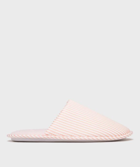 Mules d’intérieur à rayures femme vue1 - GEMO 4G FEMME - GEMO