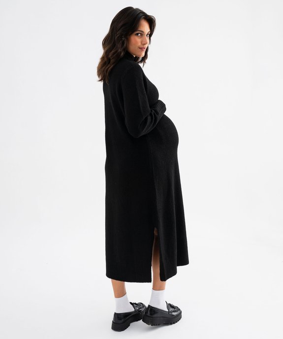 Robe pull de grossesse avec col montant vue3 - GEMO (MATER) - GEMO