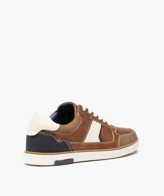 Baskets homme citadines à lacets vue4 - GEMO (CASUAL) - GEMO