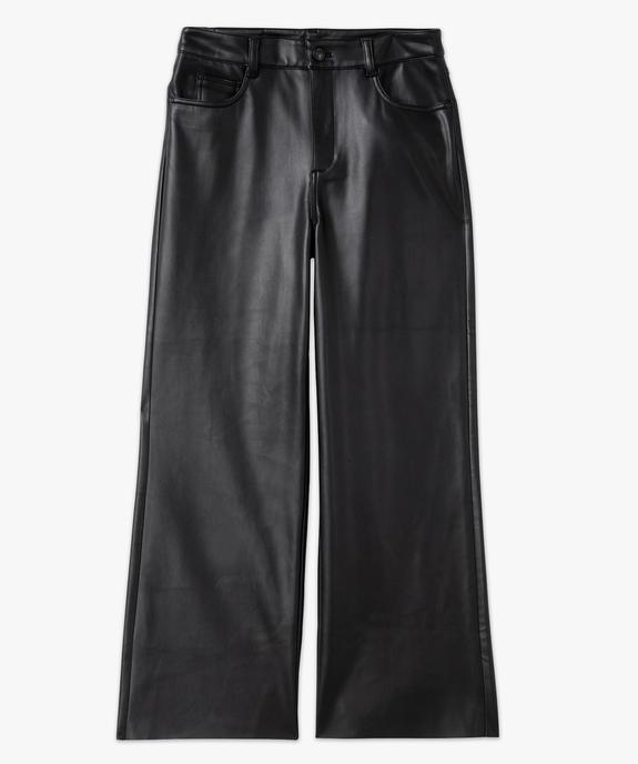 Pantacourt large en cuir imitation femme vue4 - GEMO(FEMME PAP) - GEMO