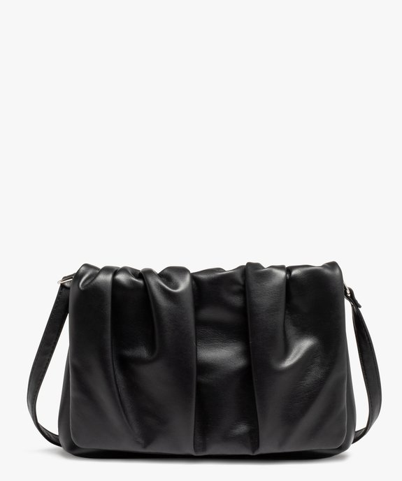 Sac femme forme besace avec rabat drapé vue1 - GEMO (ACCESS) - GEMO