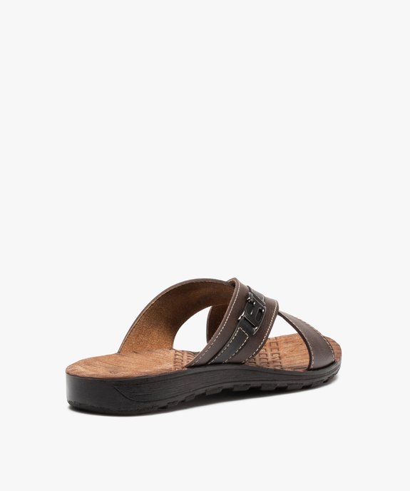 Mules homme confort à brides croisées vue4 - GEMO (CASUAL) - GEMO