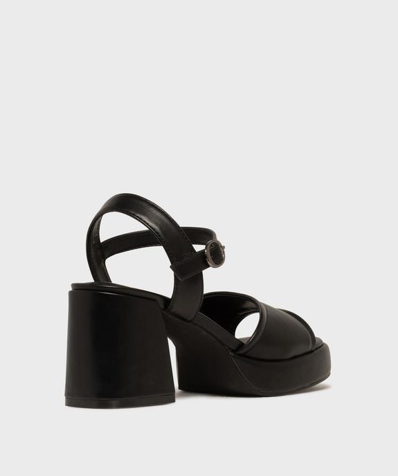 Sandales à talon épais et semelle plateforme femme - 5 Miles vue4 - 5 MILES - GEMO