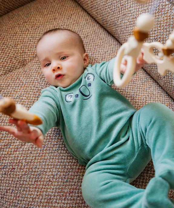Pyjama en velours à pont-dos pressionné bébé vue5 - GEMO(BB COUCHE) - GEMO