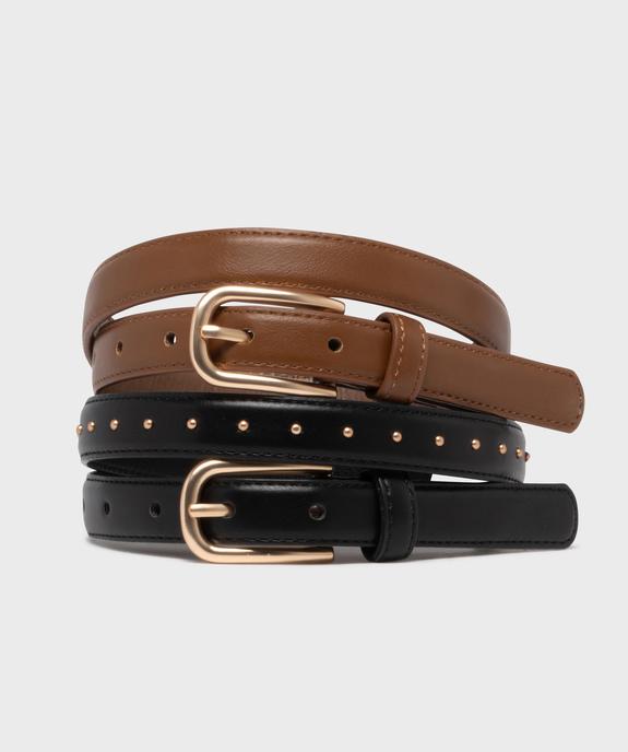 Ceinture fine femme (lot de 2) vue1 - GEMO (ACCESS) - GEMO